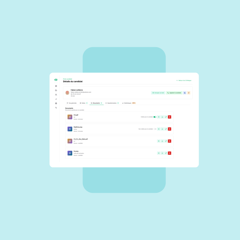 CVthèque & Sourcing